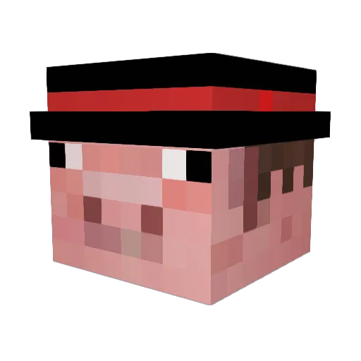 overmark Minecraft avatar head, 3D render