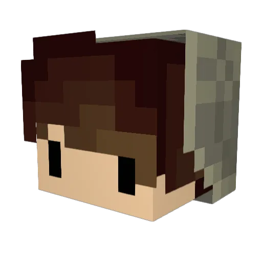 overnine Minecraft avatar head, 3D render