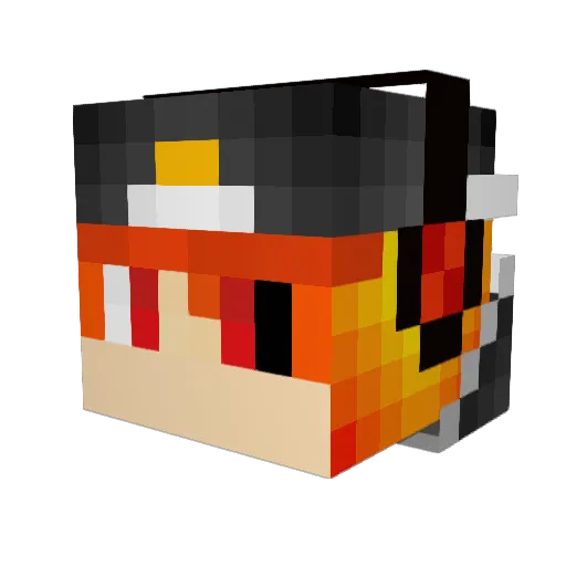 overpoweredgame Minecraft avatar head, 3D render