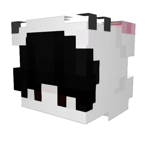 oversniping Minecraft avatar head, 3D render