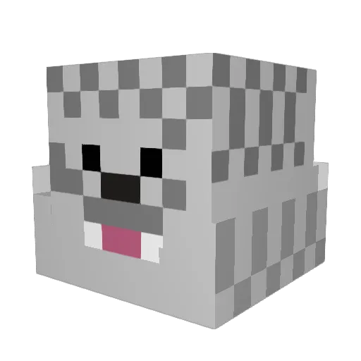 overwatch8 Minecraft avatar head, 3D render