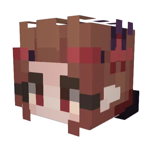 overwatch Minecraft avatar head, 3D render
