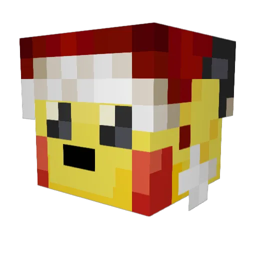 overwolf312 Minecraft avatar head, 3D render