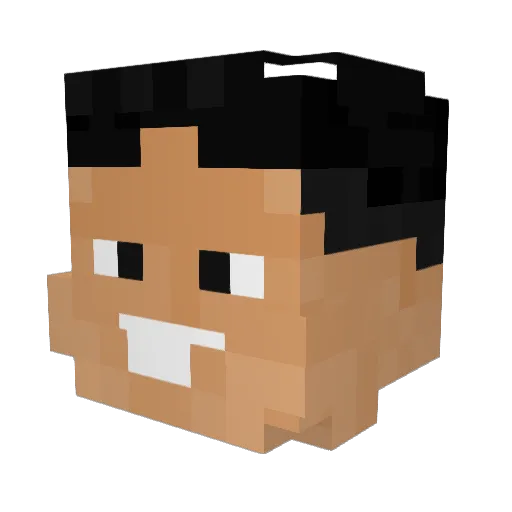 overyhugo Minecraft avatar head, 3D render