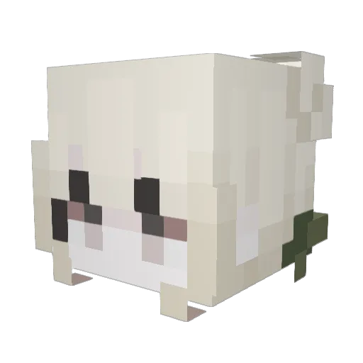 ovev Minecraft avatar head, 3D render