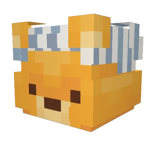 ovnilien Minecraft avatar head, 3D render