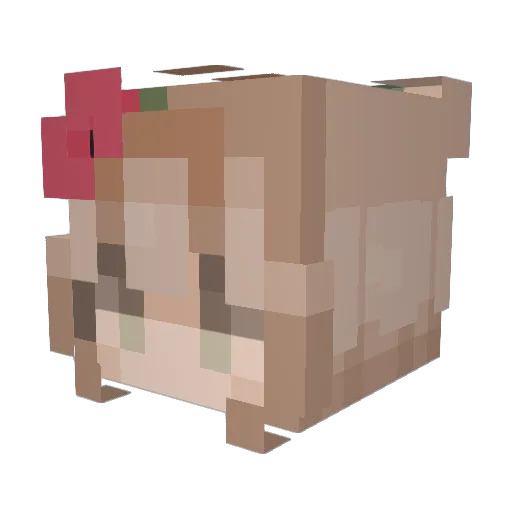 ovoak Minecraft avatar head, 3D render
