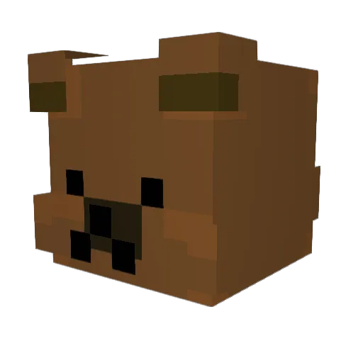 ovojeong Minecraft avatar head, 3D render