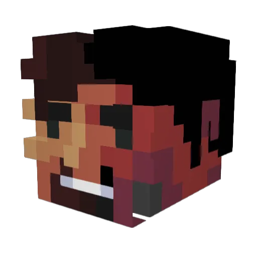 ovomaltineSteve Minecraft avatar head, 3D render