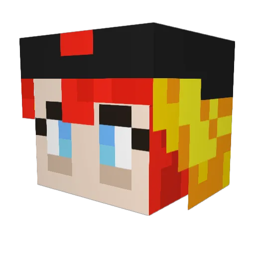 ovoshenot Minecraft avatar head, 3D render