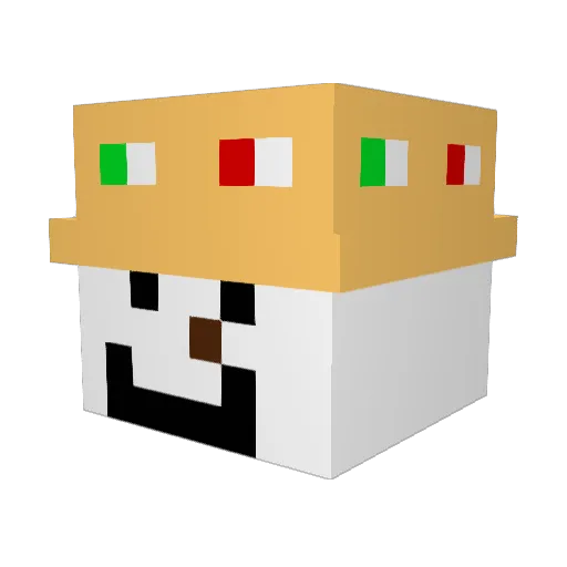 ovotrixy Minecraft avatar head, 3D render
