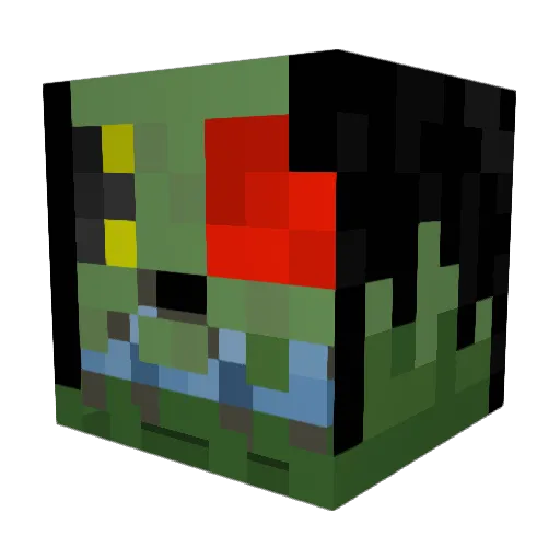 ovvur Minecraft avatar head, 3D render