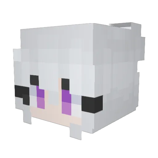 ow0q Minecraft avatar head, 3D render