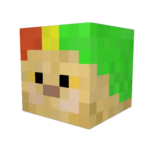 owaown Minecraft avatar head, 3D render