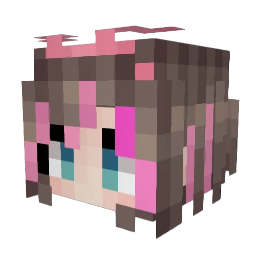 owato8317 Minecraft avatar head, 3D render