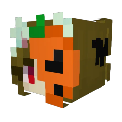 owcak Minecraft avatar head, 3D render