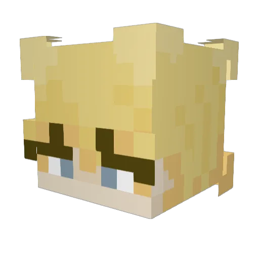 owcaww Minecraft avatar head, 3D render