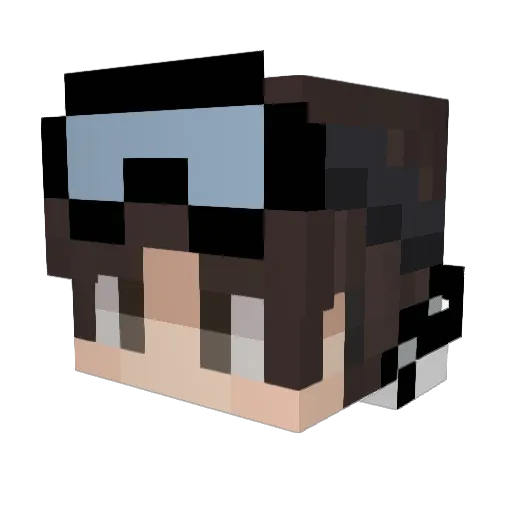 owe_75 Minecraft avatar head, 3D render