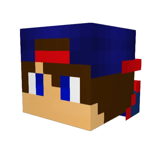 owfalali Minecraft avatar head, 3D render