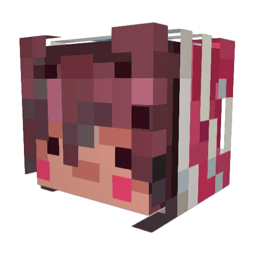 owg005 Minecraft avatar head, 3D render