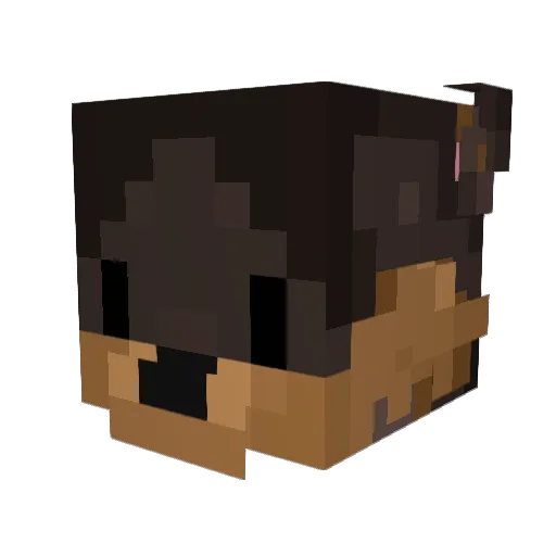 owge Minecraft avatar head, 3D render