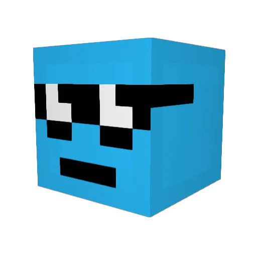 owgu Minecraft avatar head, 3D render