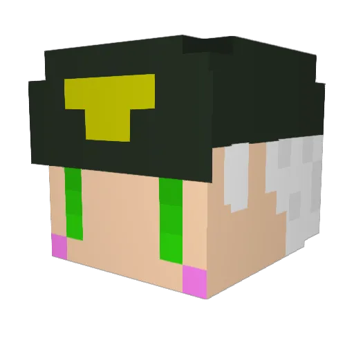 owlLoha Minecraft avatar head, 3D render