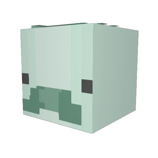 owlo Minecraft avatar head, 3D render