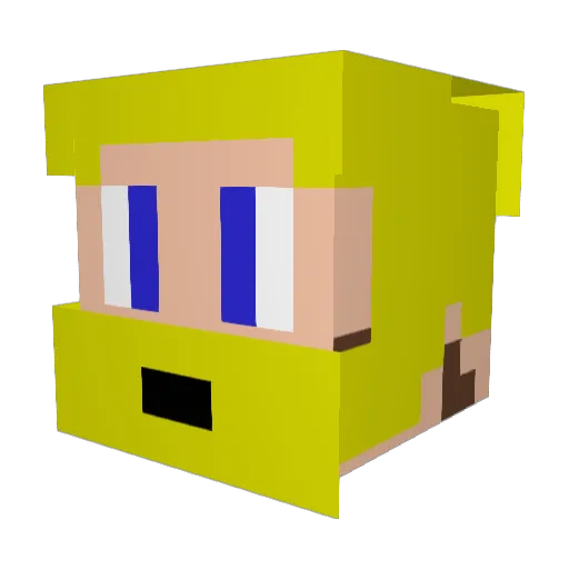 owlpha Minecraft avatar head, 3D render