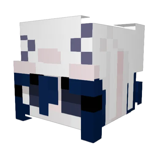 owmori Minecraft avatar head, 3D render
