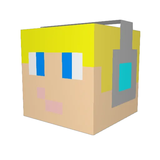 owndudog Minecraft avatar head, 3D render
