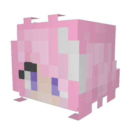 owo6 Minecraft avatar head, 3D render