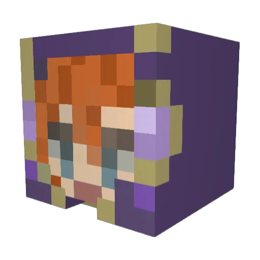 owohi111 Minecraft avatar head, 3D render