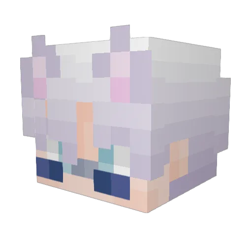 owoyuri Minecraft avatar head, 3D render
