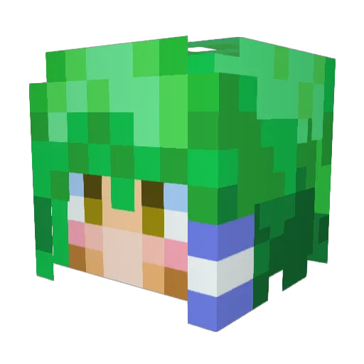 oww Minecraft avatar head, 3D render