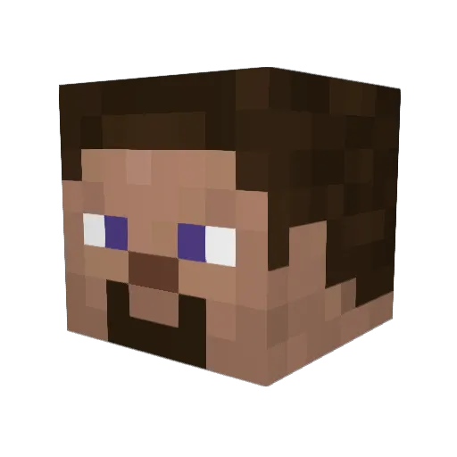 ox55ff Minecraft avatar head, 3D render