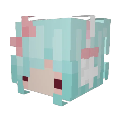 oxKikixo Minecraft avatar head, 3D render