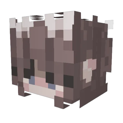 oxPrincess Minecraft avatar head, 3D render