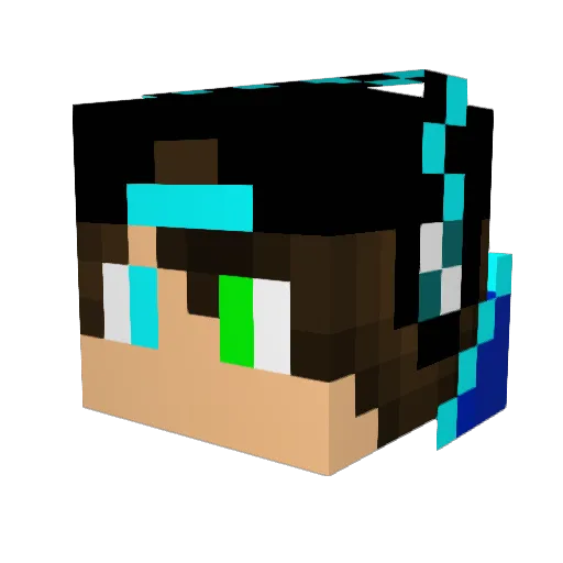 oxSHADOWFAXxo Minecraft avatar head, 3D render