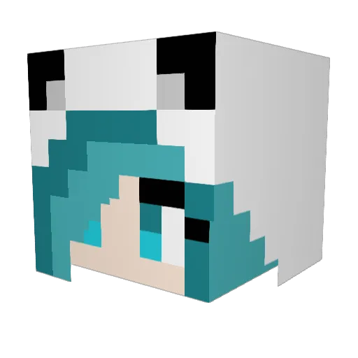 oxX_Miku_Xxo Minecraft avatar head, 3D render