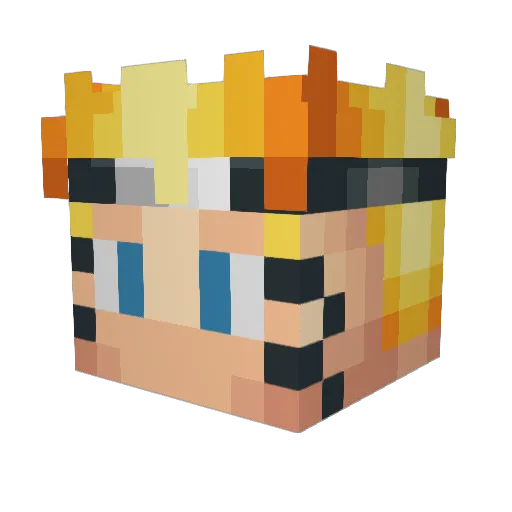 ox_rad Minecraft avatar head, 3D render