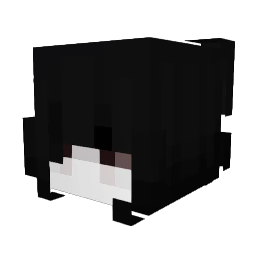 oxcytocin Minecraft avatar head, 3D render