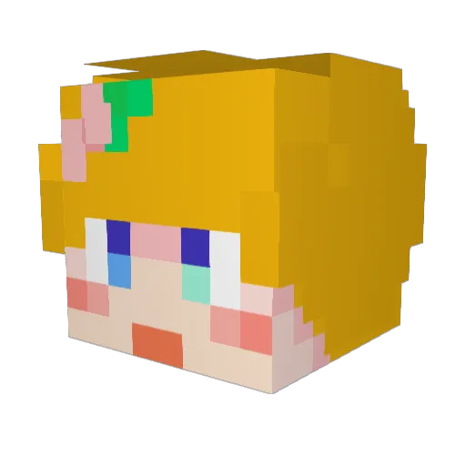 oxdvy Minecraft avatar head, 3D render