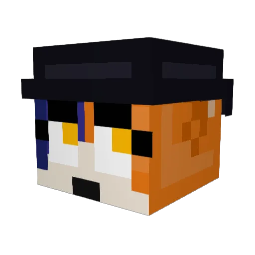 oxelk Minecraft avatar head, 3D render
