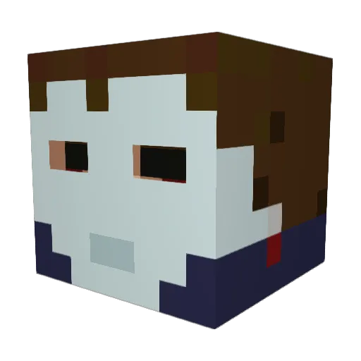 oxen44 Minecraft avatar head, 3D render