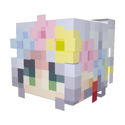 oxhido Minecraft avatar head, 3D render