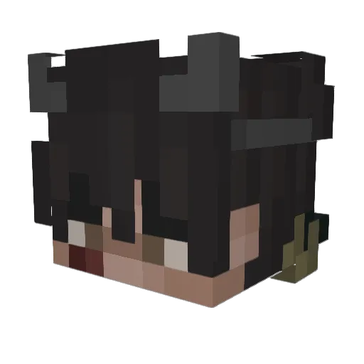 oxiiTN Minecraft avatar head, 3D render