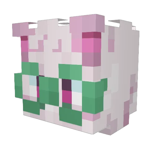 oxodev_meow Minecraft avatar head, 3D render