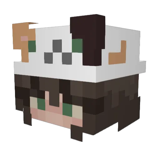 oxuev Minecraft avatar head, 3D render