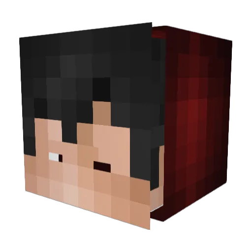 oxw Minecraft avatar head, 3D render